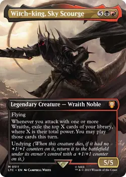 Witch-king, Sky Scourge (Borderless) Commander: the Lord of the Rings: Tales of Middle-Earth Foil - Image 1