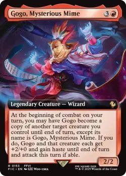 MTG Gogo Mysterious Mime Extended Art  Final Fantasy Near Mint - Image 2