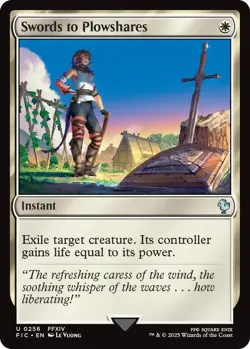 NM Swords to Plowshares, MTG, Final Fantasy Commander, Magic the Gathering, 256 - Image 2