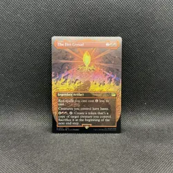 The Fire Crystal Magic The Gathering Final Fantasy 0337 FFIII Borderless Foil - Image 1