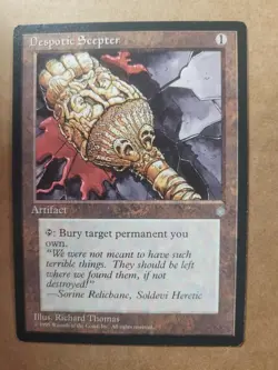 Magic the Gathering MTG Ice Age DESPOTIC SCEPTER Artifact Rare LP/NM 1995 - Image 1