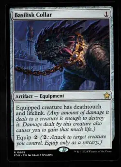 1 x Basilisk Collar-Magic the Gathering-MTG-Foundations-Near Mint - Image 2