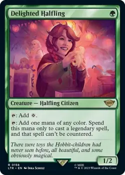 Mint/Near-Mint, English - 1 x MTG Delighted Halfling The Lord of the Rings: Tale - Image 2