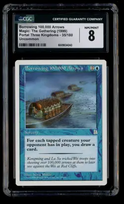 ***CGC 8 Borrowing 100,000 Arrows*** MTG Portal 3 Kingdoms Magic Kid Icarus - Image 3