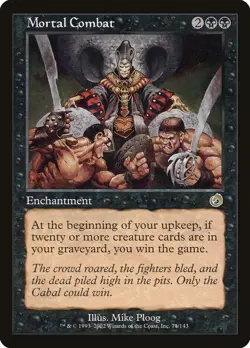 Mortal Combat MTG NM front LP back enchantment magic card black - Image 2
