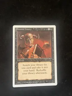 Magic the Gathering Revised Edition Demonic Tutor Sorcery LP - Image 3