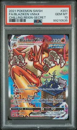 Blaziken VMAX PSA 10 Chilling Reign 201/198 Alt Art 2021 English Pokemon Card - Image 2