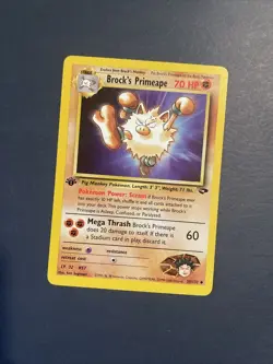 Pokemon TCG: 2000 Gym Challenge 1st Edition Brock's Primeape 35/132 Uncommon NM - Image 1