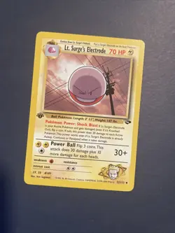 1st Edition Lt. Surge’s Electrode 52/132 - Gym Challenge - Near Mint - Image 1