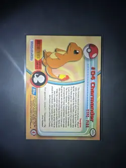 Topps 2000 Charmander TV Animation Edition Pokémon Blue Label Non-Foil Card #04 - Image 2