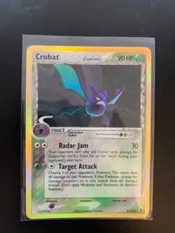 2005 Pokémon TCG Crobat (Delta) EX Delta Species 2/113 Holo Rare LP - Image 1