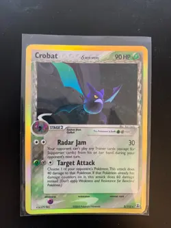 2005 Pokémon TCG Crobat (Delta) EX Delta Species 2/113 Holo Rare LP - Image 3
