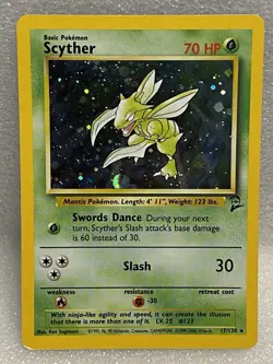 Scyther 17/130 Base Set 2 Holo Rare Near Mint Pokemon Card - Image 1