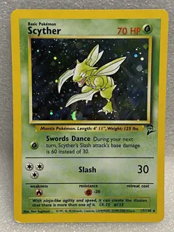 Scyther 17/130 Base Set 2 Holo Rare Near Mint Pokemon Card - Image 3
