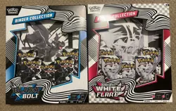 Pokemon Black Bolt and White Flare Binder Collection Bundle 2 ct. FREE/FAST SHIP - Image 1