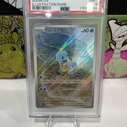Pokemon TCG Squirtle 170/165 IR Illustration Rare Full Art S&V 151 Card PSA 9 - Image 4