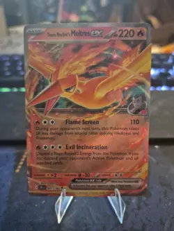 Team Rockets Moltres EX 31/182 Sv10: Destined Rivals Holo Card NM Condition - Image 1