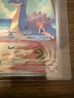 Pokemon TCG Destined Rivals Misty's Lapras Illustration Rare Card 194/182 - Image 4