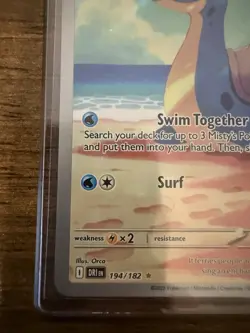 Pokemon TCG Destined Rivals Misty's Lapras Illustration Rare Card 194/182 - Image 5