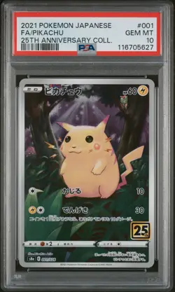 PSA 10 Pikachu 001/028 25th Anniversary GEM MINT Japanese Pokemon Card - Image 1