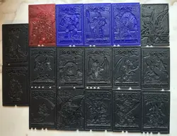YU-GI-OH 1996 Kazuki Takahashi PLASTIC TRADING CARD lot of 17 Vintage - Image 1