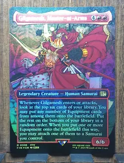 MTGðŸ”¥ Gilgamesh, Master-at-Arms ( FOIL Borderless ) Final Fantasy NEAR MINTðŸ”¥ - Image 1