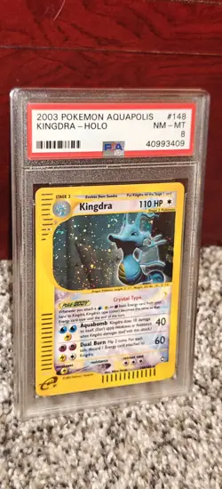Pokemon Crystal Kingdra Aquapolis Holo 148/147 PSA 8 - Image 2