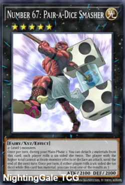 Yugioh! Number 67: Pair-a-Dice Smasher *COLLECTOR'S RARE* JUSH-EN058 PREORDER - Image 1