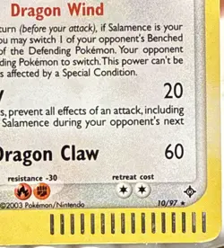 Salamence 10/97 - EX Dragon HOLO RARE Foil Pokemon Card TCG English 2003 - NM - Image 4