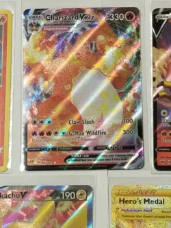 Pokemon  21 Card Lot Vivid Voltage Charizard Vmax Pikachu Full Art Secret Rare - Image 2