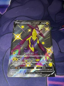Pokemon Toxtricity V SV112/SV122 Shining Fates Shiny Vault SHINY HOLO RARE - Image 1