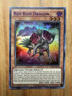 YUGIOH Red Rose Dragon LDS2-EN108 Legendary Duelists: Season 2 1st Edition Card - Image 1
