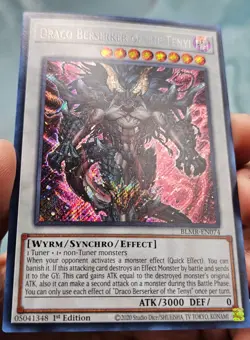 Yugioh Draco Berserker Of The Tenyi BLMR-EN074 Secret Rare - NM - Image 2