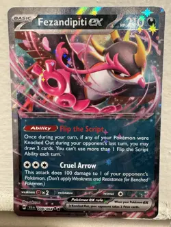 Fezandipiti EX 038/064 Pokemon TCG Scarlet & Violet: Shrouded Fable Holo Card - Image 4