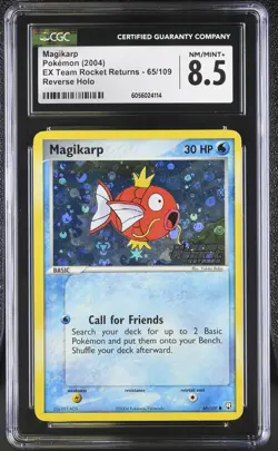 CGC 8.5 Magikarp Team Rocket Returns 65/109 Reverse Holo STAMPED Pokemon Card - Image 1