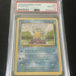 Pokémon TCG Squirtle Base Set 63/102 Regular 1999-2000 Wizards Base Set Copyright Common - Image 1