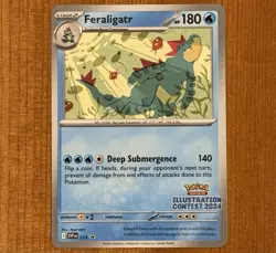 Feraligatr SVP213, NM, Illustration Contest 2024 Promo, Pokemon TCG Cards - Image 3