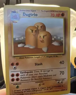 Pokémon TCG Dugtrio Card Unlimited Base Set 19/102 Rare LP Vintage WotC 1999 NM - Image 8
