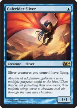Galerider Sliver ~ Lightly Played Magic 2014 M14 MTG Magic UltimateMTG Blue Card - Image 2