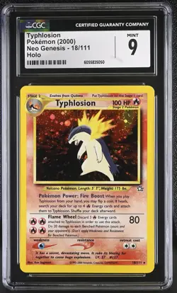 CGC 9 MINT Typhlosion 2000 Neo Genesis 18/111 Holo Pokemon Card psa - Image 3
