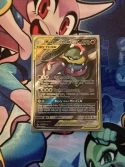 Pokémon TCG Muk Alolan Muk GX Full Art Holo Card 197/214 Sm-Unbroken Bonds NEW - Image 4