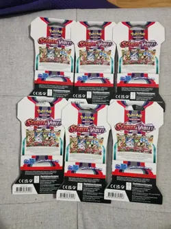 Nintendo Pokémon TCG Scarlet & Violet Sleeved Booster Pack - 10 Cards. 6 Packs. - Image 2