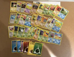 37 Mixed Vintage (Jungle Fossil) Pokémon Card Lot Vintage WOTC No Dups - Image 1