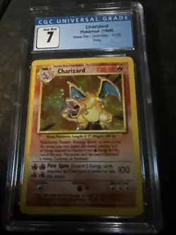 Charizard Pokémon Card Base Set 1999 CGC Graded 7 - Image 2