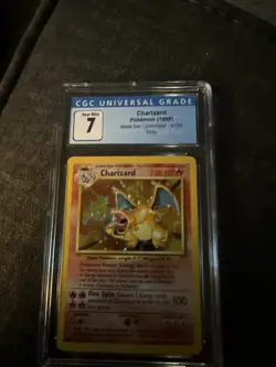 Charizard Pokémon Card Base Set 1999 CGC Graded 7 - Image 6