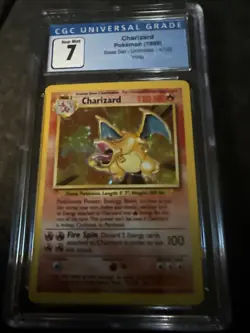 Charizard Pokémon Card Base Set 1999 CGC Graded 7 - Image 7