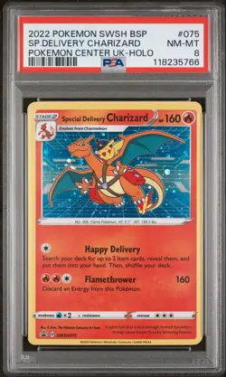 Special Delivery Charizard SWSH075 SWSH: Sword & Shield Promo Cards Holo PSA 8 - Image 3