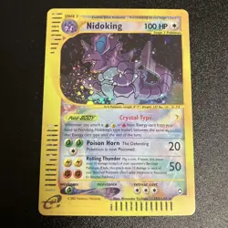 Pokemon Card-Nidoking-Holo-Aquapolis-150/147-Crystal-ENG-PLAYED - Image 1