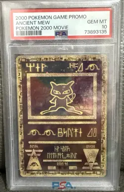 2000 Pokemon Ancient Mew PSA 10 GEM MINT Pokémon Movie Promo Double Holo Card - Image 1