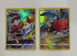 Braixen TG01 & Druddigon TG09 Silver Tempest Trainer Gallery Holo Pokemon Cards - Image 3